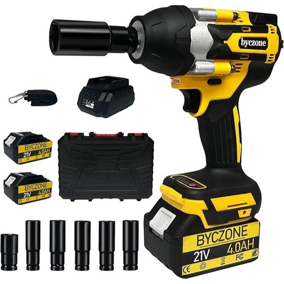Cordless Impact Wrench 1000N·m with Batteries