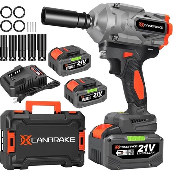 Cordless Impact Wrench 1400Nm with Batteries & Sockets