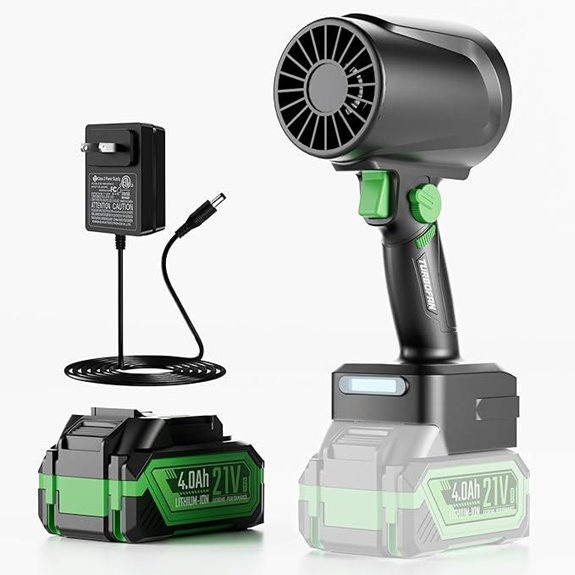 Turbo Cordless Leaf Blower with LED and Variable Speed