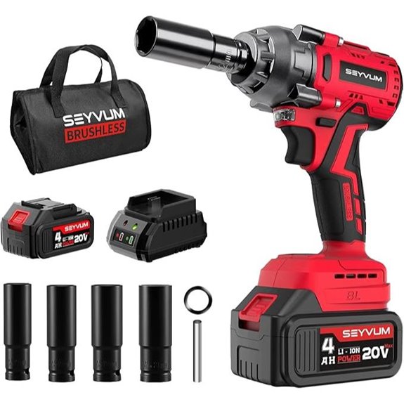 SEYVUM 1/2 Cordless Impact Wrench with 20V Battery