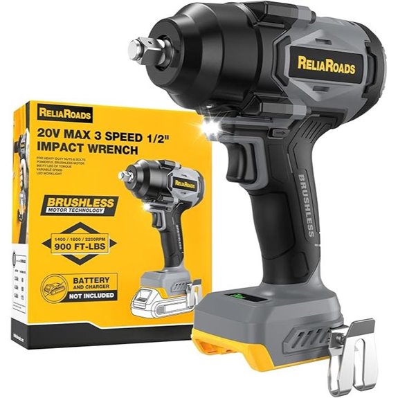 Cordless Impact Wrench 900 Ft-lbs 1/2 Inch Tool Only