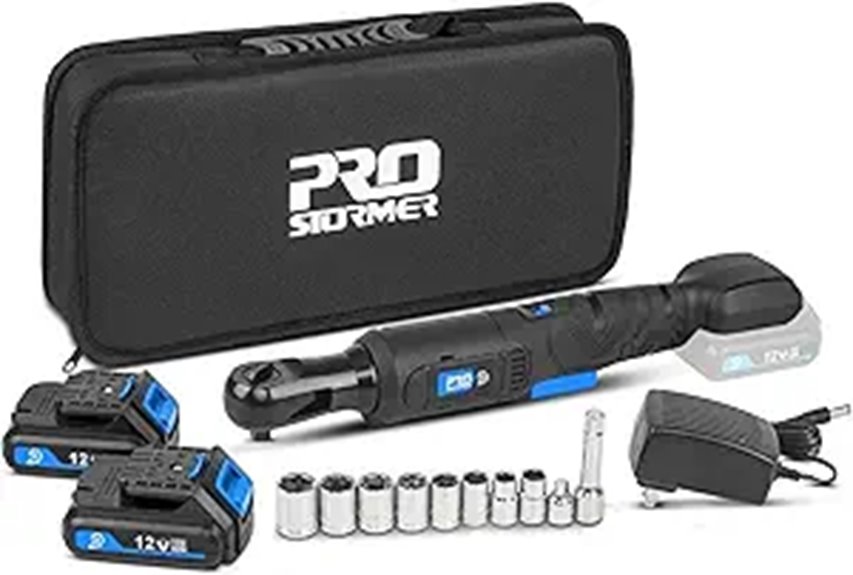 Prostormer Cordless Ratchet Wrench Set with Batteries