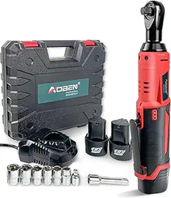 AOBEN Cordless Electric Ratchet Wrench Set (2 Pack)