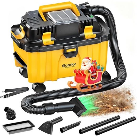 Ecarke 2.5 Gal Cordless Wet Dry Shop Vacuum