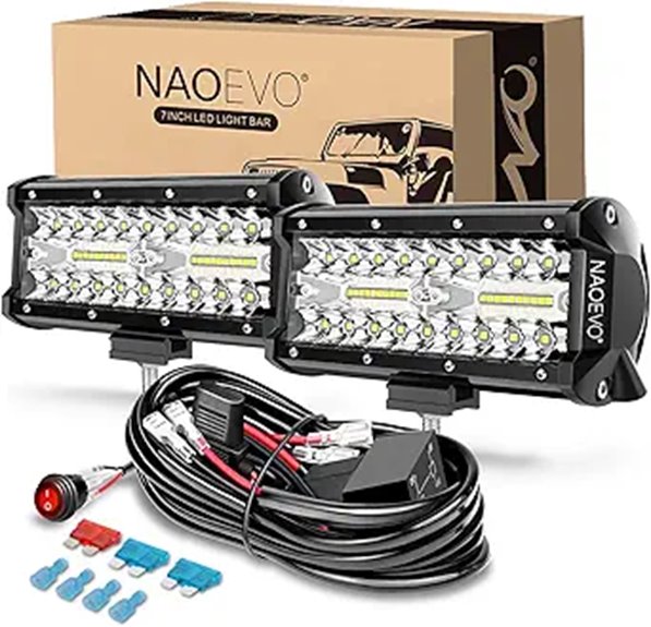 NAOEVO 7 240W LED Light Bar 2-Pack