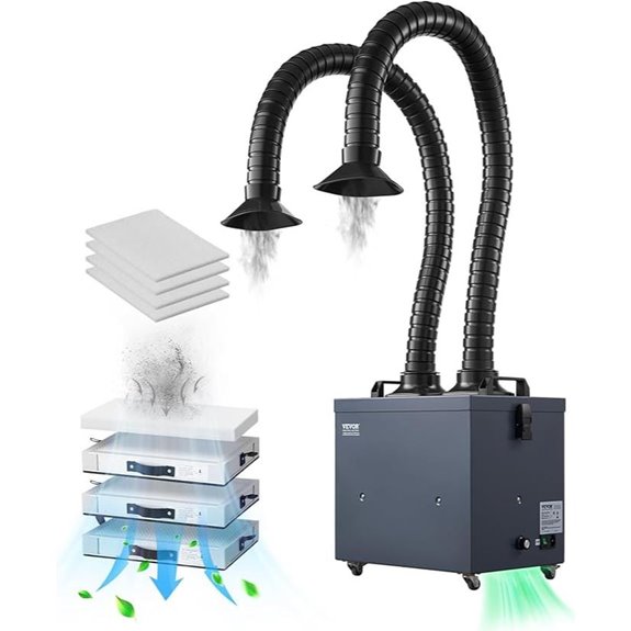 VEVOR Soldering Fume Extractor with Dual Hoses