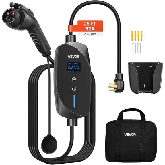 VEVOR 2-Level EV Charger 32A 240V LCD Display