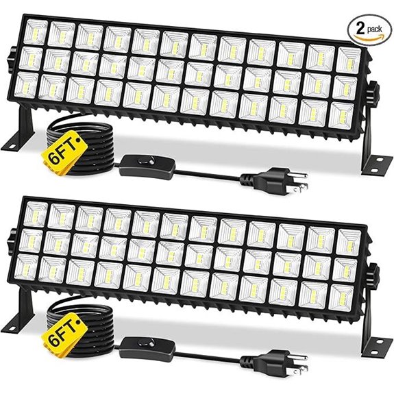 2-Pack 100W LED Shop Lights with Waterproof IP66