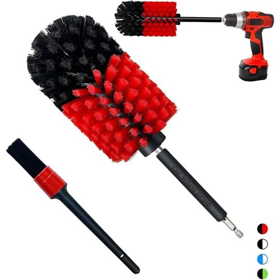 Wheel Brush Kit for Car Wheels and Engines (2 Pack)