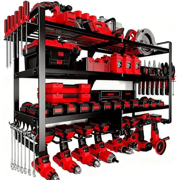 Heavy Duty Power Tool Organizer Wall Mount
