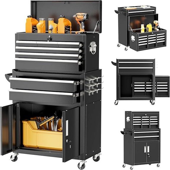 Superday 8-Drawer Rolling Metal Tool Chest