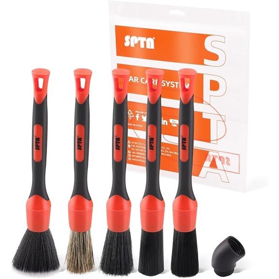 SPTA 5-Pack Car Detailing Brush Set
