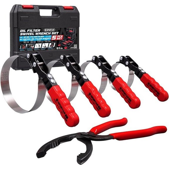 Spurtar Swivel Oil Filter Wrench Set (5 Pieces)