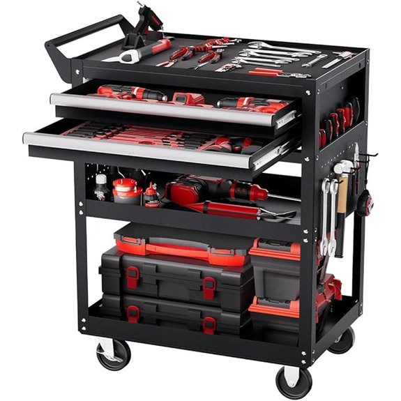 VEVOR 5-Tier Rolling Tool Cart with Locking System