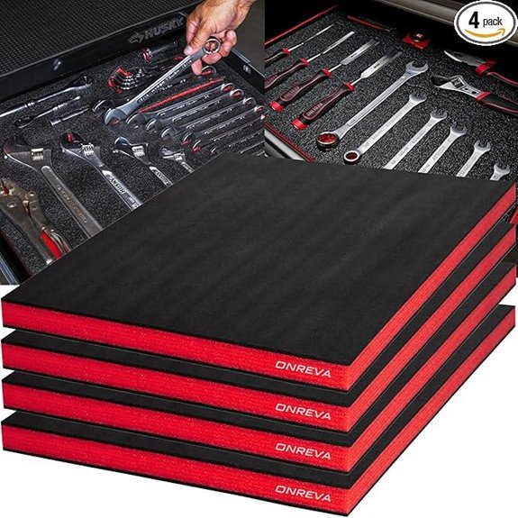 ONREVA Foam Toolbox Inserts 4-Pack 16x12x1 inches
