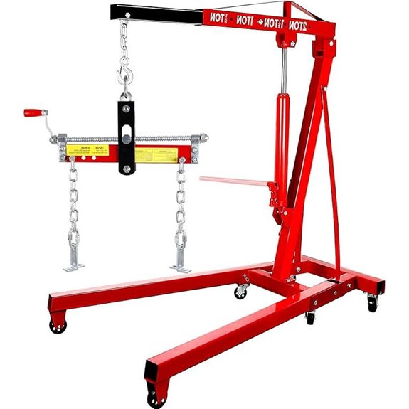 Folding 2.5 Ton Engine Crane with Casters