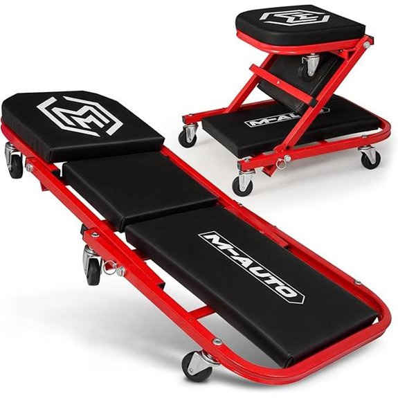 M-AUTO Foldable Car Creeper & Seat with Casters