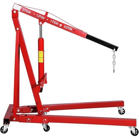 Goplus 2 Ton Folding Engine Lift with Wheels
