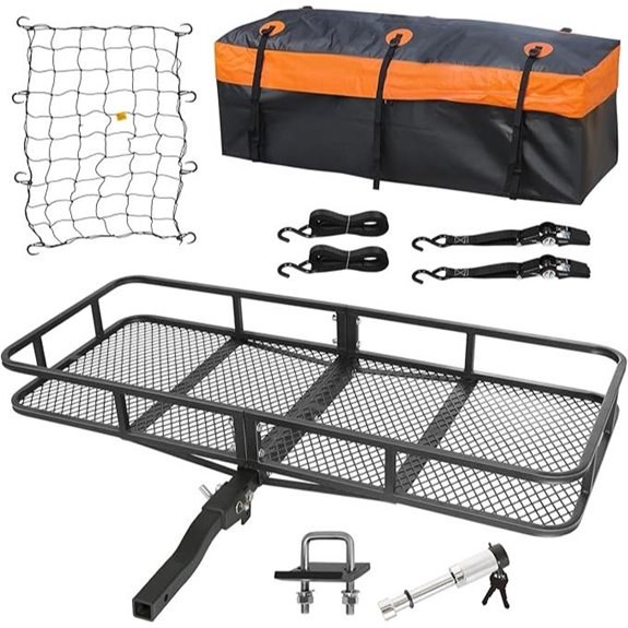 WEIZE Folding Hitch Cargo Carrier with Waterproof Bag