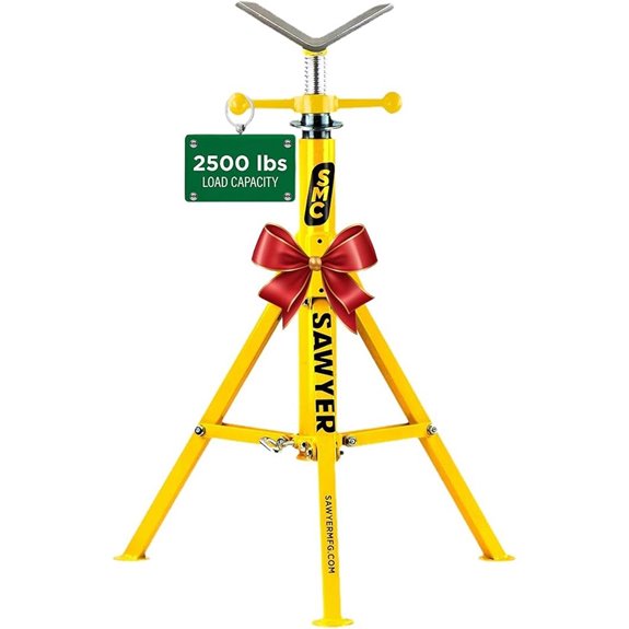 Sawyer Mfg Folding V Head Pipe Stand