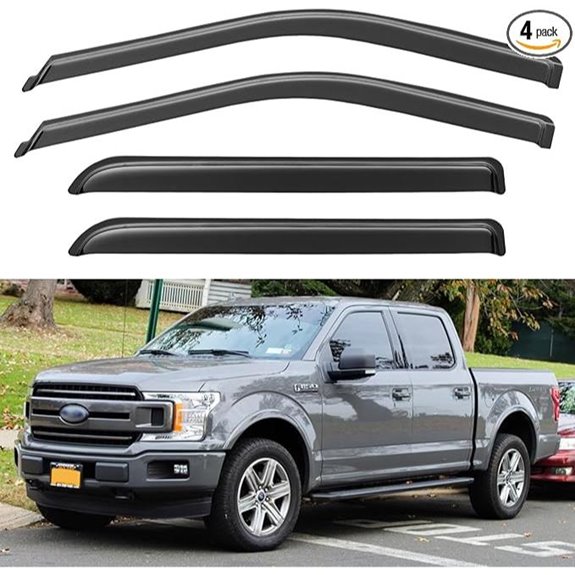 Ford F150 SuperCrew Window Visors Rain Guards