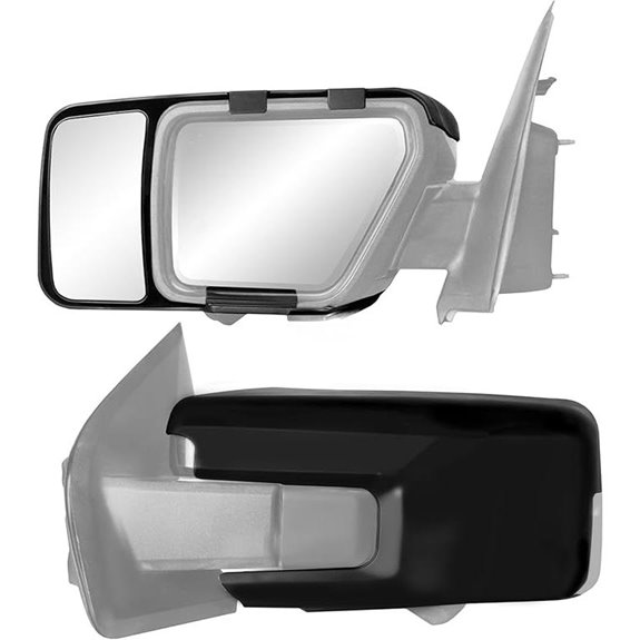 K Source Snap & Zap Custom Towing Mirror Pair for Ford F150 Black