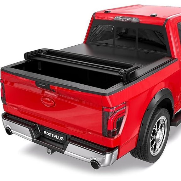 MOSTPLUS Quad Fold Truck Bed Tonneau Cover for Ford F150
