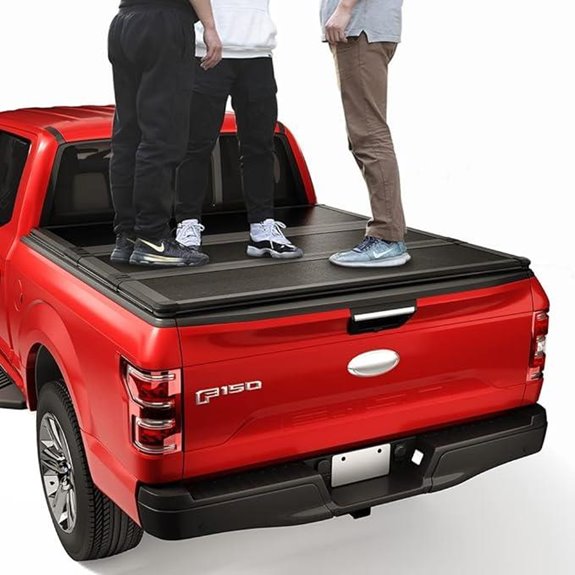 CARMOCAR Hard Tri-Fold Tonneau Cover for Ford F-150