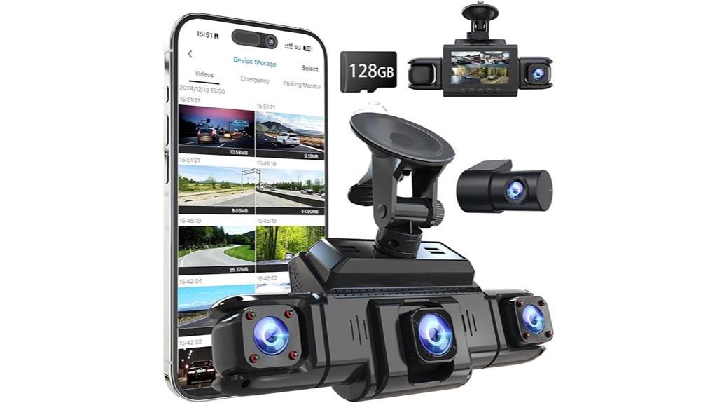 four channel car dash cam