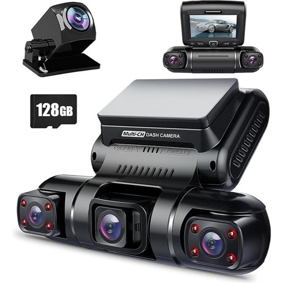 PRUVEEO 360° 4-Channel Dash Cam with GPS & Night Vision
