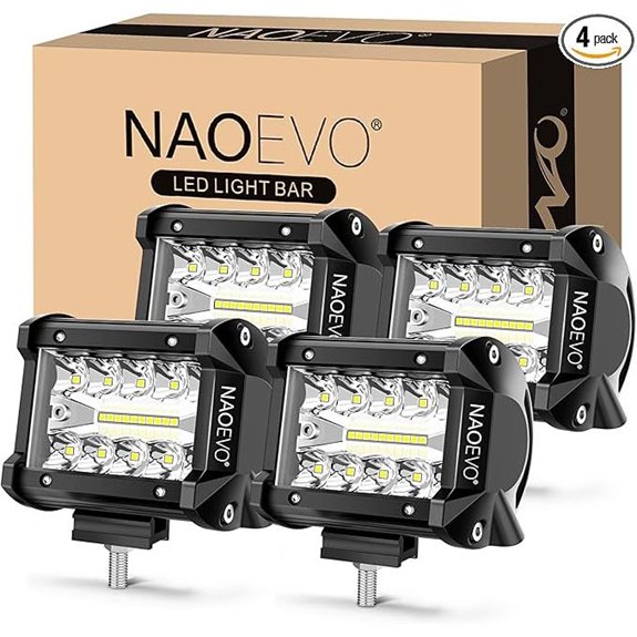 NAOEVO 4-Inch LED Pod Lights Kit (4 Pack)