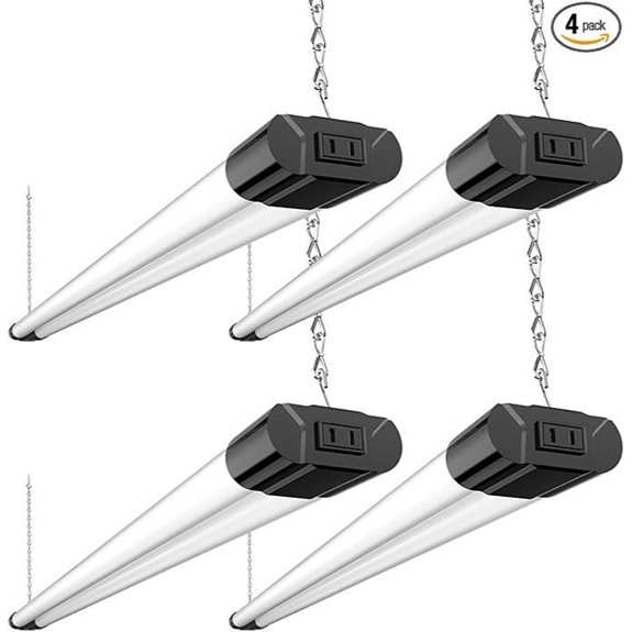 BBOUNDER 4 Pack Linkable LED Shop Lights