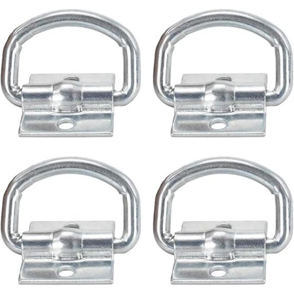 D-Ring Tie Down Anchor/Bolt-on D-Ring/Surface Mount Tie Down Ring,4 Pack 1