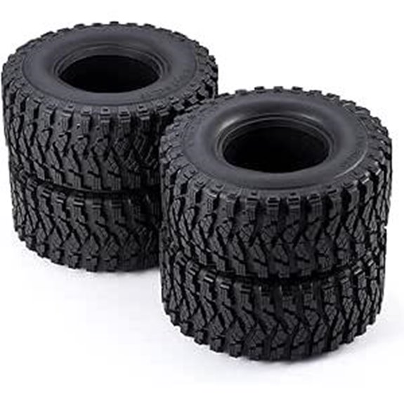 RCLIONS 4PCS 2.6” Beadlock Tires & Foam Inserts