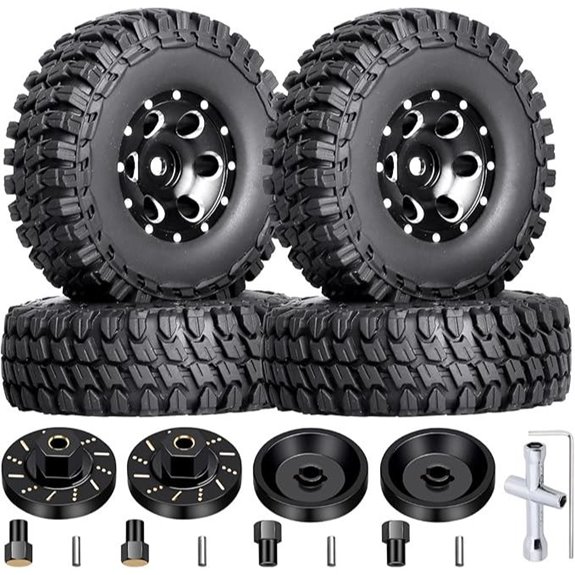 HobbyPark 4pcs 1.0 Beadlock Wheels and Tires