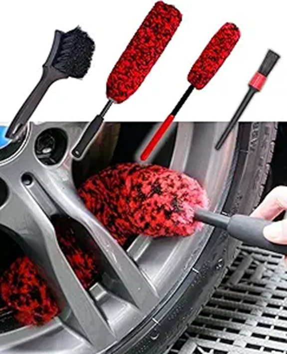 Professional Wheel & Tire Brush Kit (4 Pack)