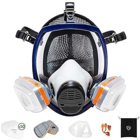 AirGearPro G-750 Full Face Respirator with Filters