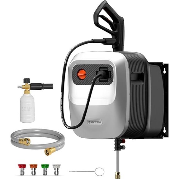 Giraffe Tools Grandfalls Retractable Pressure Washer