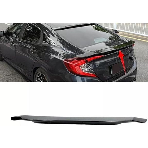 Gloss Black Rear Lip Spoiler for Honda Civic Sedan