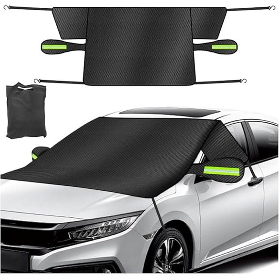 Magnetic Oxford Car Windshield Snow Cover (Green)