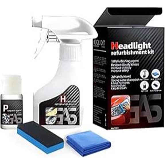Headlight Restoration Kit with Coating and Wipe