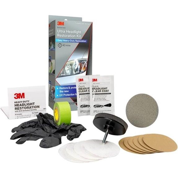 3M Headlight Restoration Kit with Sanding Discs and Wax