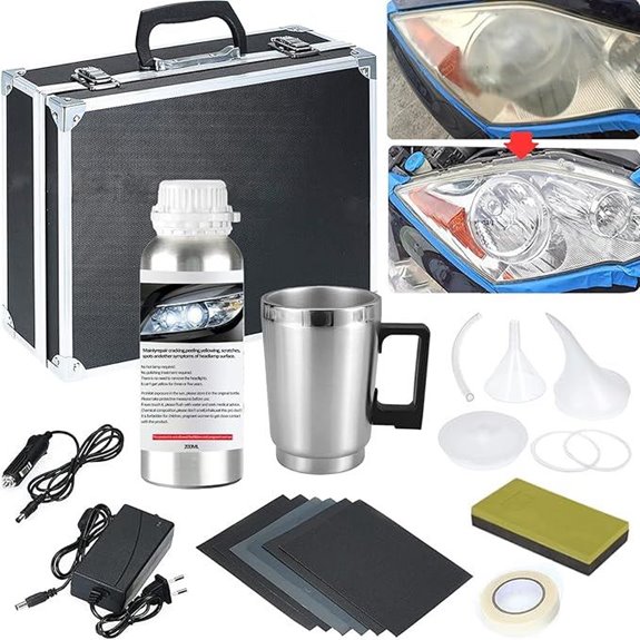 Headlight Restoration Kit with 200ML Repair Liquid