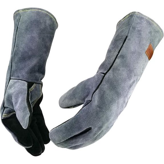 Leather Welding Gloves Heat-Resistant 16 Inches