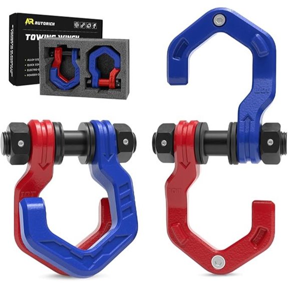 Heavy Duty 3/4 D Ring Shackles 2-Pack