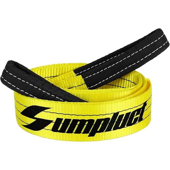 Heavy Duty 3x8ft Tow Rope with Reinforced Loops