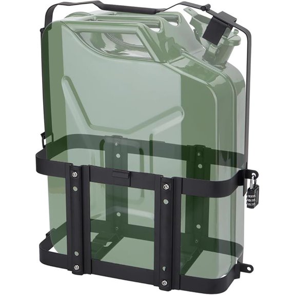 SparkWhiz Jerry Can Mount with Lock Heavy Duty 5 Gal