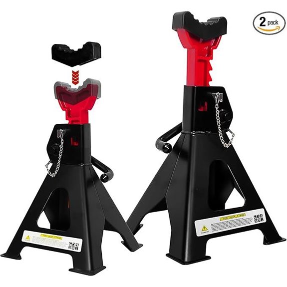Heavy Duty Adjustable 6 Ton Jack Stands (Pair)