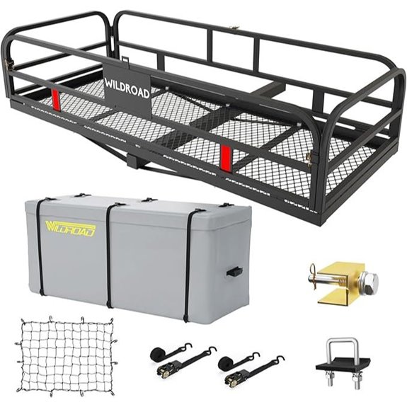Wildroad 500 Lb Hitch Cargo Carrier Set with Accessories