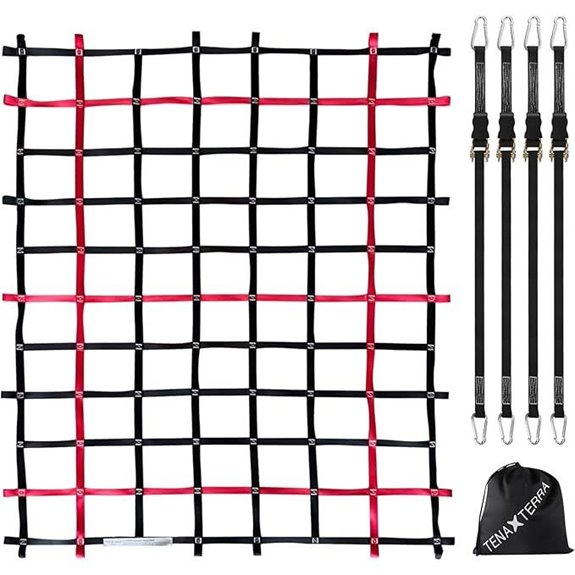Heavy Duty Truck Bed Cargo Net with Straps